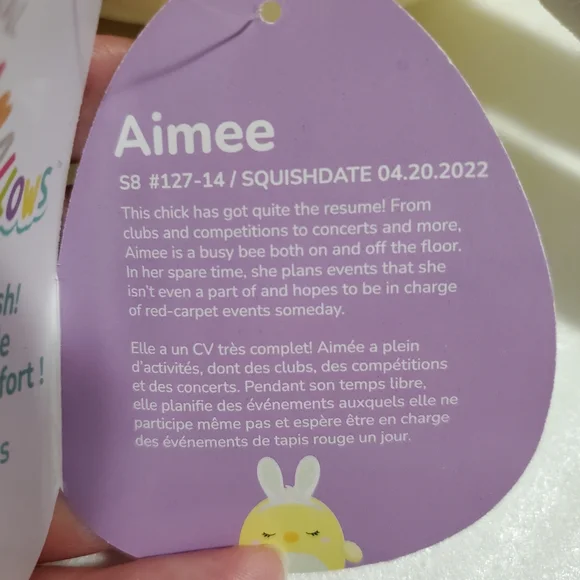 Aimee, The Easter Chick Squishmallows - Picture 4 of 5